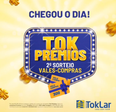 Confira os ganhadores do 2º Sorteio Movelar Tok Prêmios